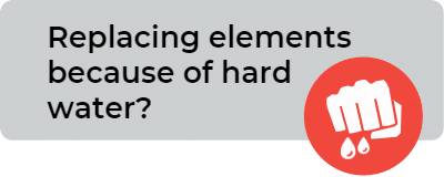 Replacing elements cause of hard water